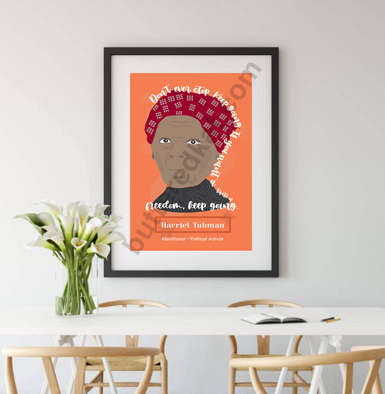 Harriet Tubman Illustration Portrait Wall Decor