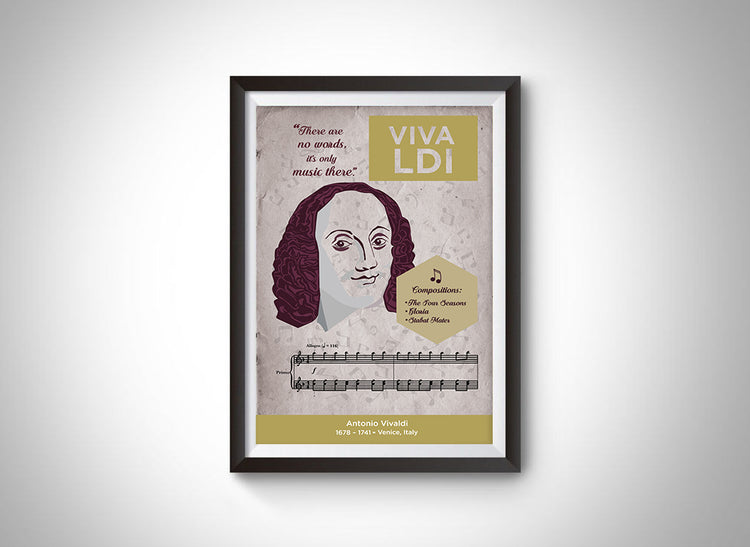 Antonio Vivaldi: Classical Composer Poster Wall Art