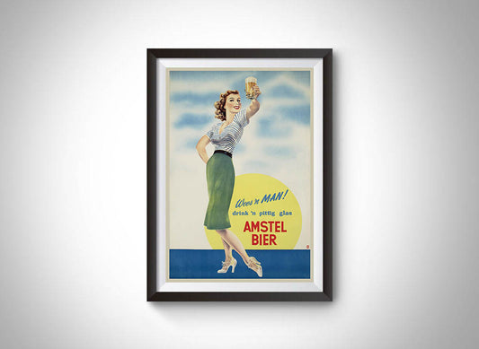 Amstel Beer Vintage Ad Poster