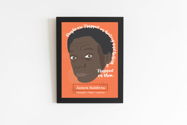 James Baldwin Illustration Portrait Wall Decor