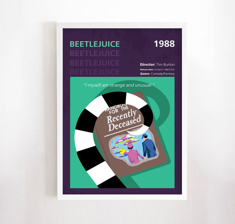 Beetlejuice (1988) Minimalistic Film Poster