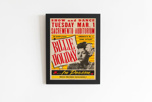 Billie Holiday 1949 Concert Poster