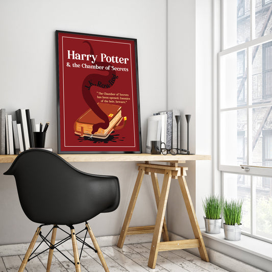Harry Potter & the Chamber of Secrets by J.K. Rowling Book Poster