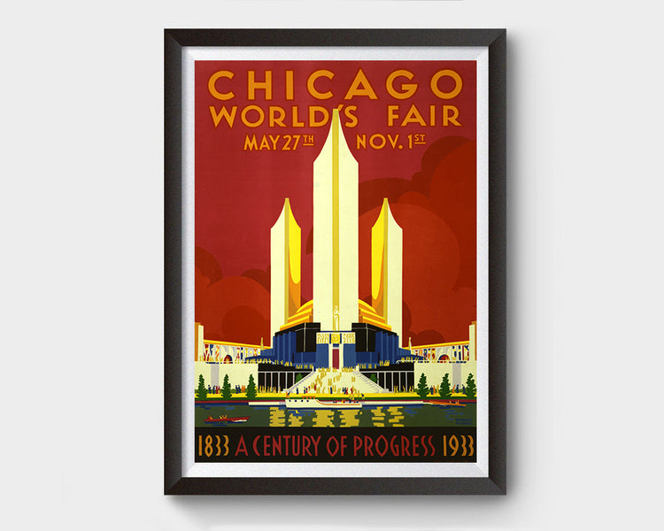 Chicago World's Fair, 1933 Vintage Ad Poster