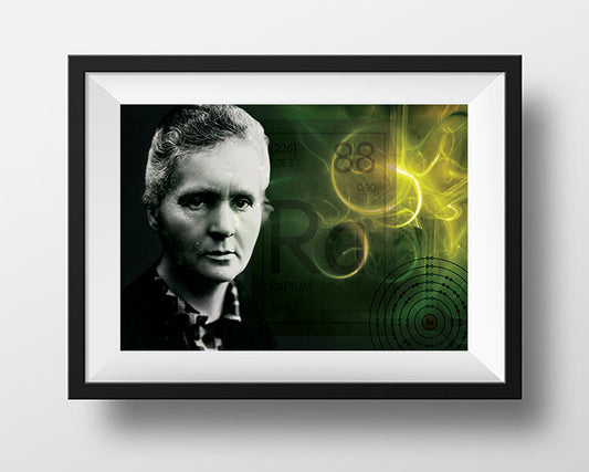 Marie Curie Scientist Portrait Poster