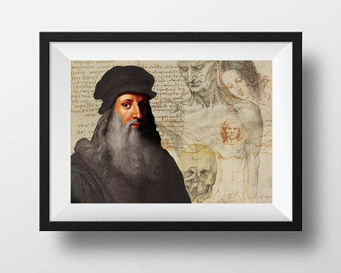 Leonardo Da Vinci Scientist Portrait Poster