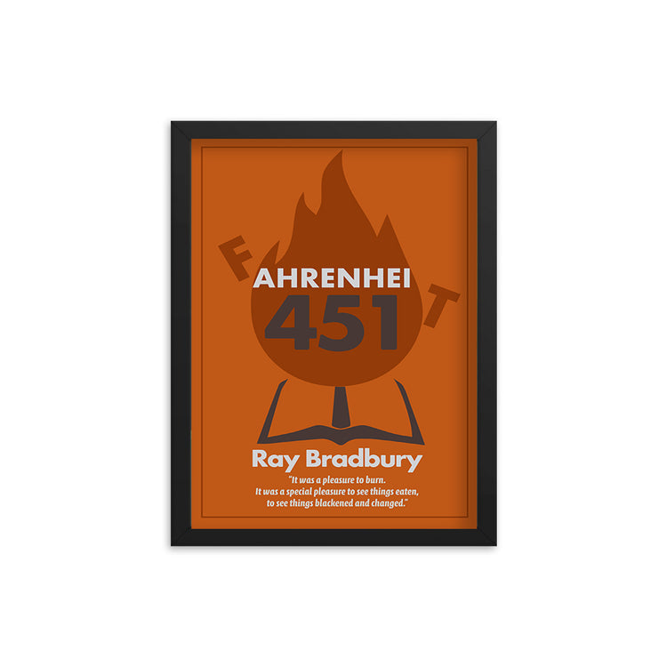 Fahrenheit 451 by Ray Bradbury Book Poster