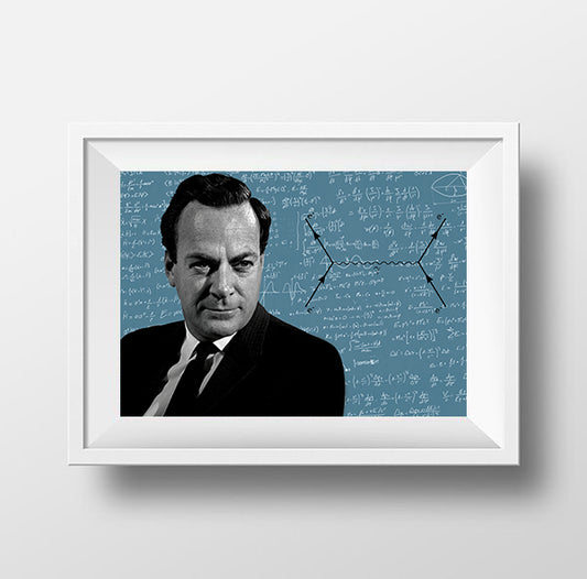 Richard Feynman Scientist Portrait Poster