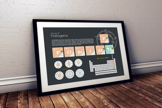 Halogens Element Group Poster Wall Decor