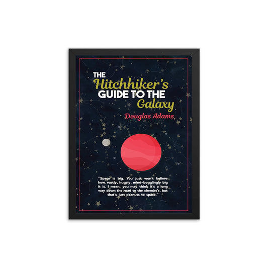 The Hitchhiker’s Guide to the Galaxy by Douglas Adams Book Poster