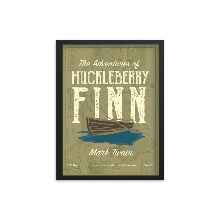 The Adventures of Huckleberry Finn by Mark Twain Book Poster