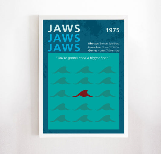 Jaws (1975) Minimalist Film Poster