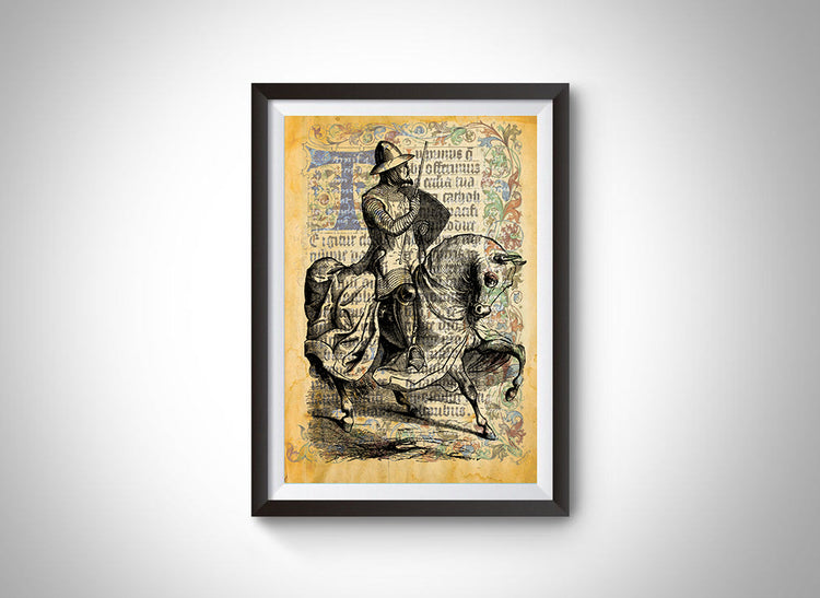 Gothic Medieval Knight Inspired Art Poster