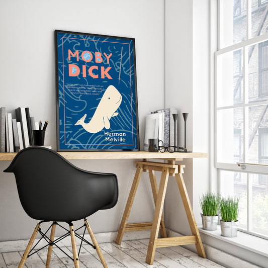Moby Dick by Herman Melville Book Poster