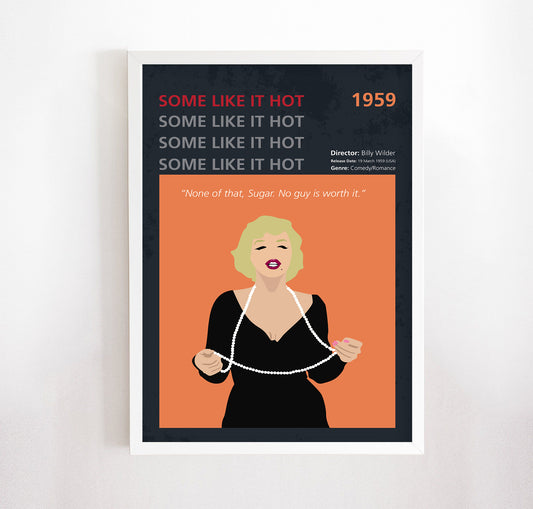 Some Like It Hot (1959) Minimalistic Film Poster
