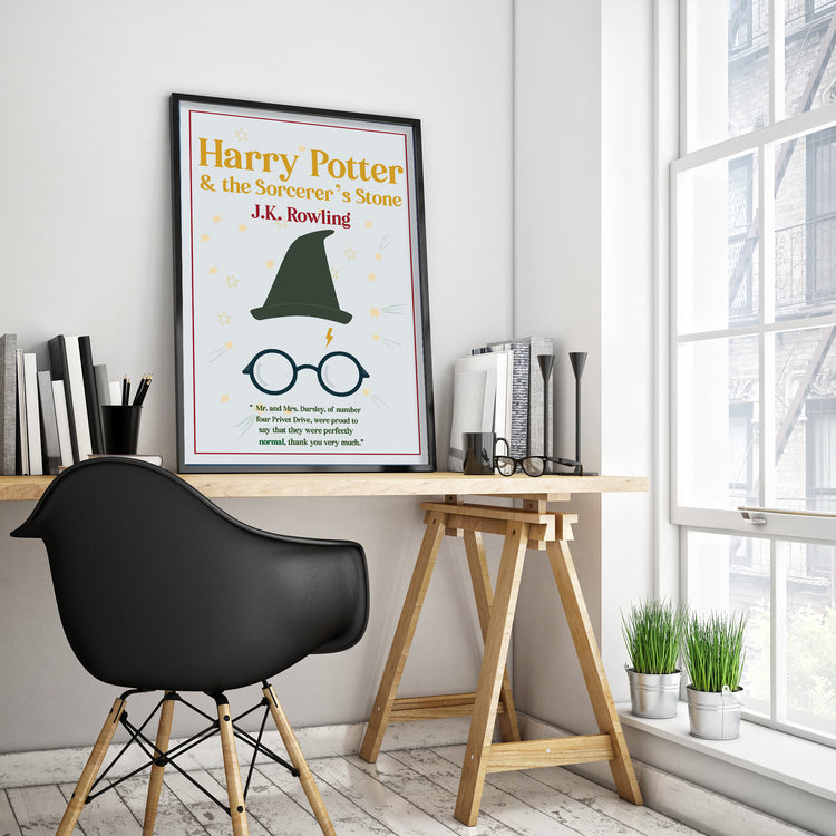 Harry Potter & the Sorcerer's Stone by J.K. Rowling Book Poster