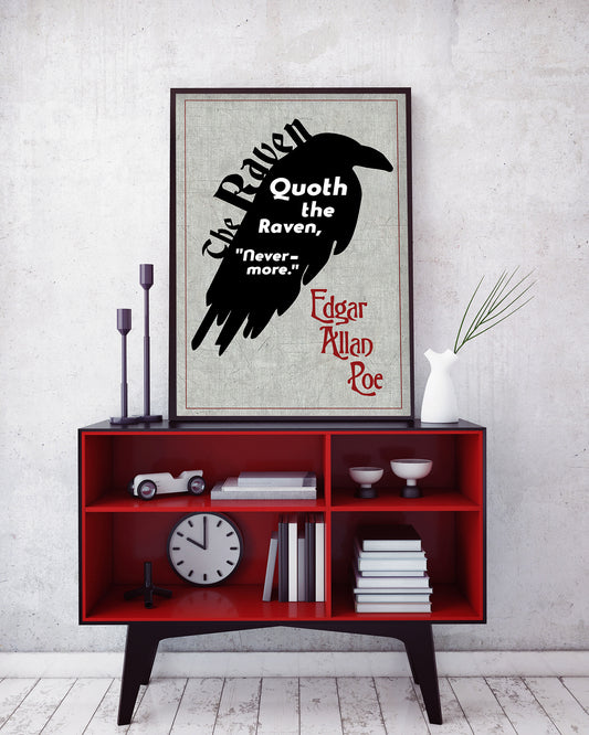 The Raven by Edgar Allan Poe Poem/Book Poster