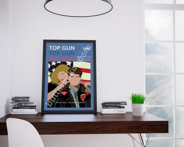 Top Gun (1986) Minimalistic Film Poster