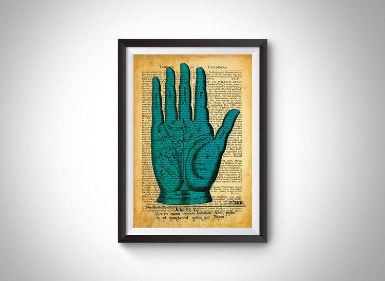 Gothic Palmistry Inspired Art Poster