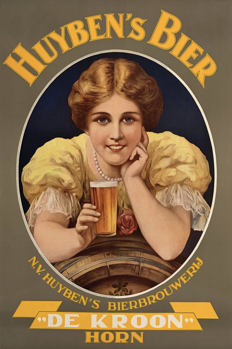 Huyben's Bier Vintage Ad Poster