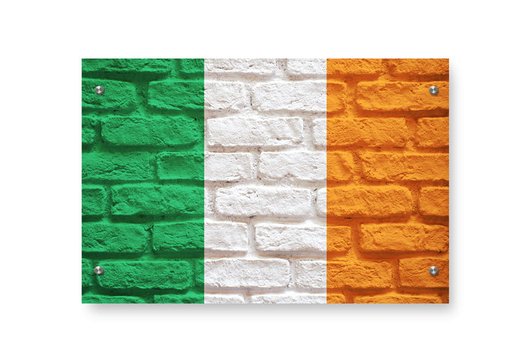 Ireland Flag Printed on Brushed Aluminum