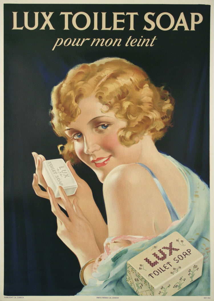 Lux Toilet Soap Vintage Ad Poster