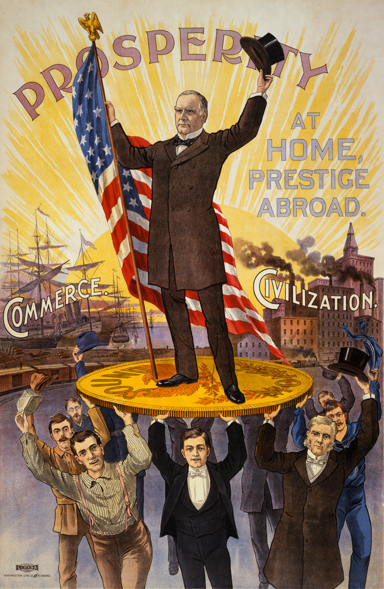 McKinley Prosperity Campaign Vintage Ad Poster