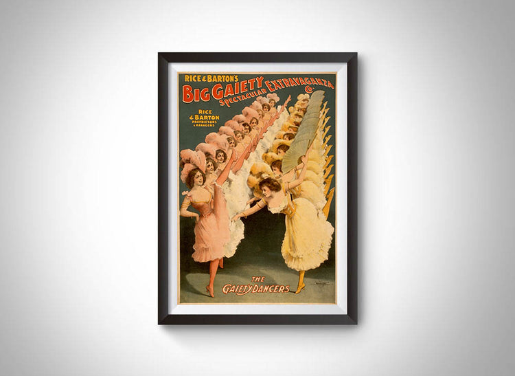 Gaity Dancers Burlesque (1900) Vintage Ad Poster