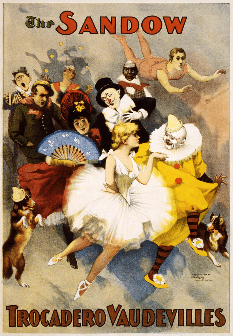 The Sandow Trocadero Vaudevilles Vintage Ad Poster