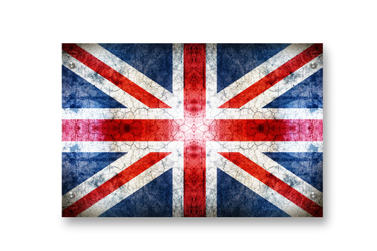 UK (Union Jack) Flag Printed on Brushed Aluminum