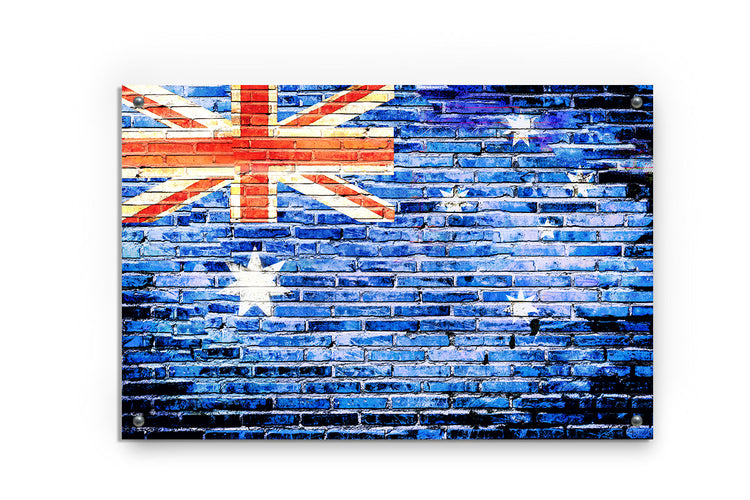 Australia Flag Printed on Brushed Aluminum