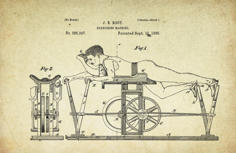 Exercising Machine Patent Poster (1885, J. B. Root)