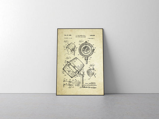 Hair Dryer Patent Poster (1960, J.H. Golberg)