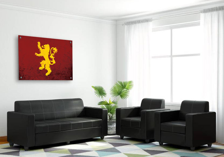 House Lannister (Game of Thrones) Flag Wall Art