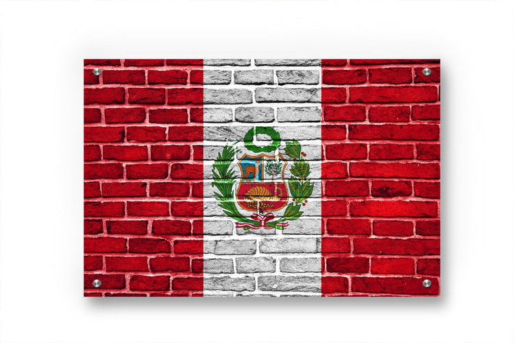 Peru Flag Graffiti Wall Art