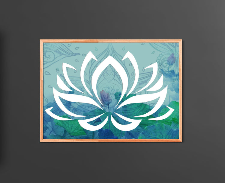Sacred Lotus Flower Home Decor Poster