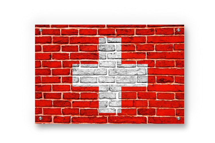 Switzerland Flag Graffiti Wall Art