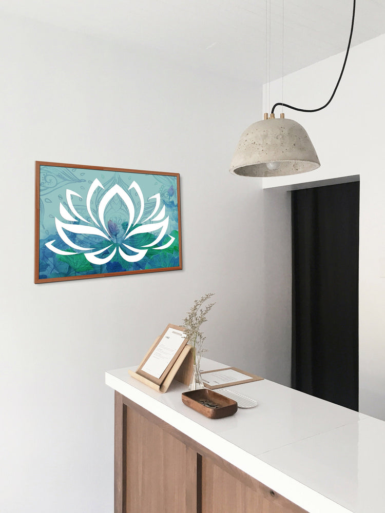 Sacred Lotus Flower Home Decor Poster