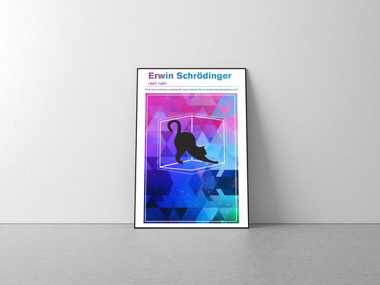 Erwin Schrodinger Minimalist Concept Poster