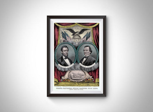 Lincoln and Johnson Vintage Ad Campaign Poster