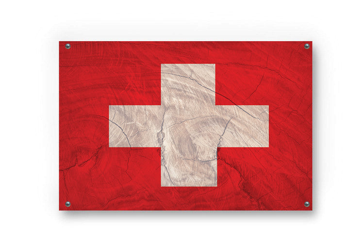 Switzerland Flag Graffiti Wall Art