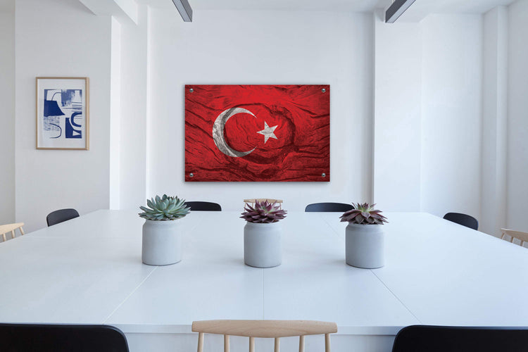 Turkey Flag Graffiti Wall Art