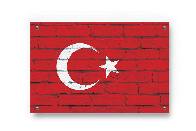 Turkey Flag Graffiti Wall Art