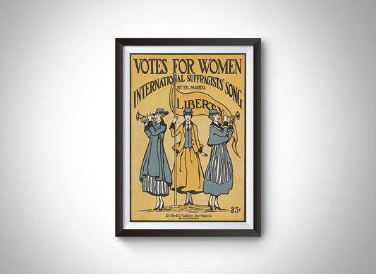 Votes for Women: International Suffragists' Song Vintage Poster (1916)